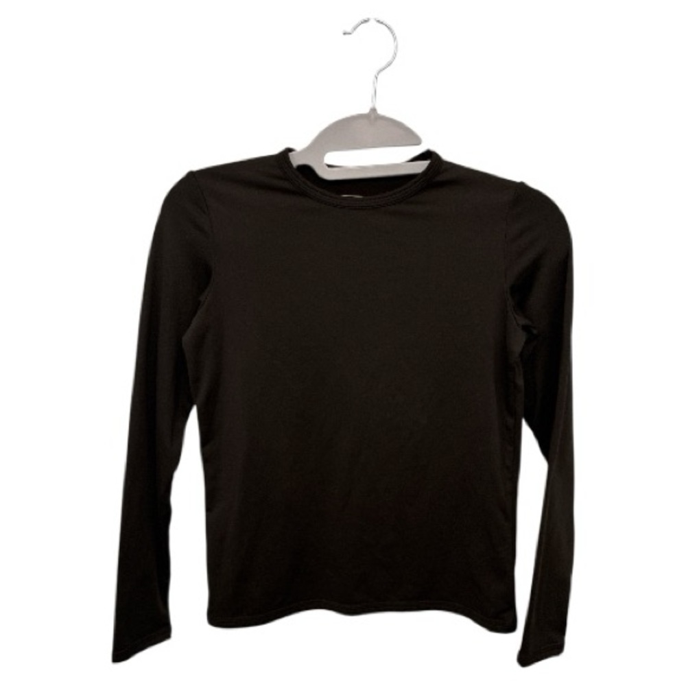 Classic Black Kids Thermal Long Sleeve Shirt